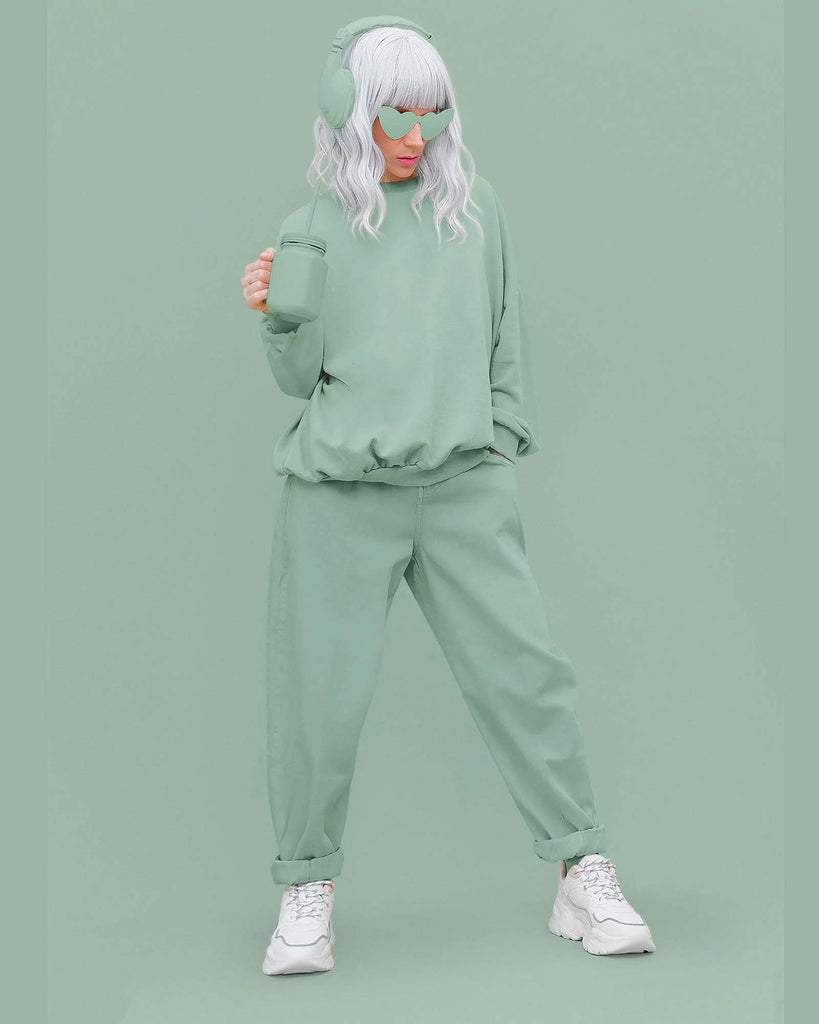 My Man's Drop Shoulder Sweatshirt: Tiffany Green