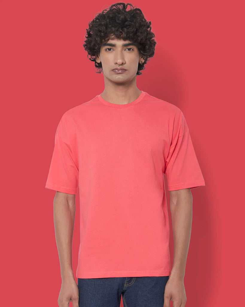 Melangebox Dropshoulder Crew Neck: Vermillion