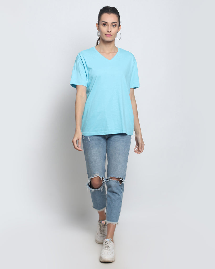 My Man's V Neck: The Aqua Blue