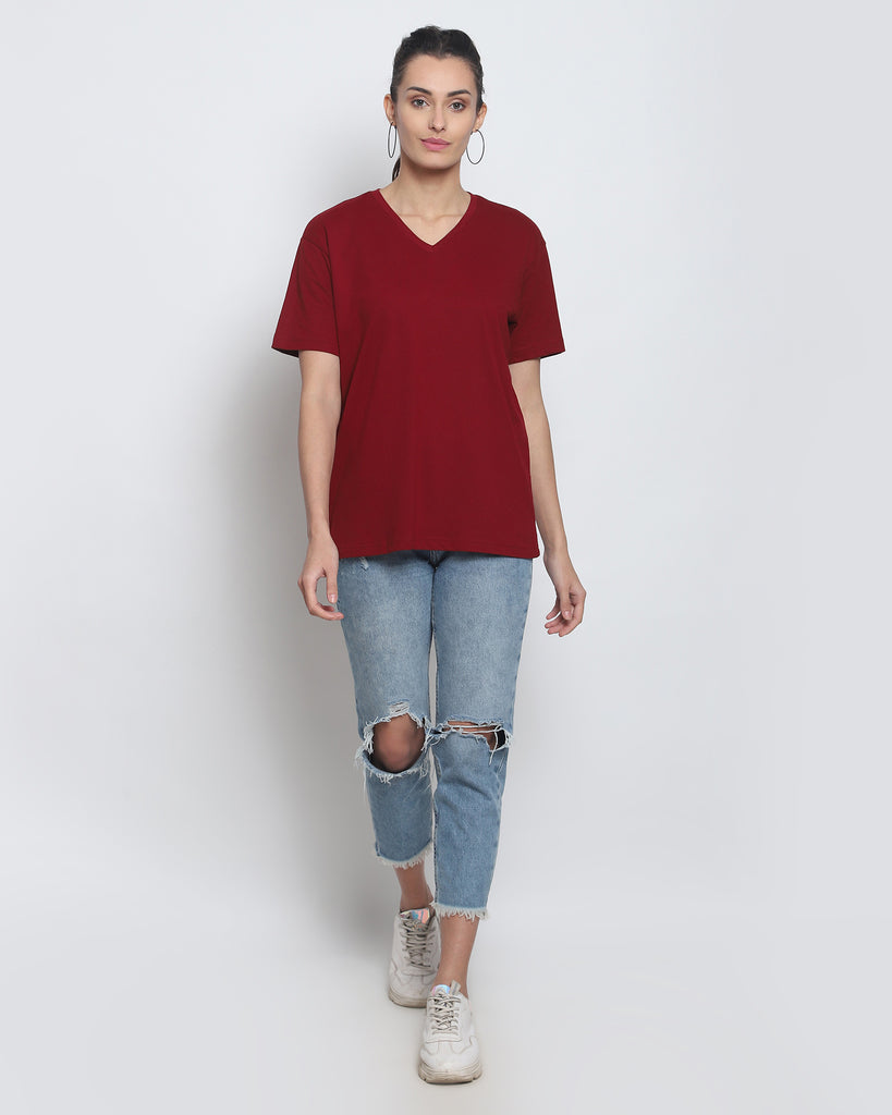 My Man's V Neck: The Maroon
