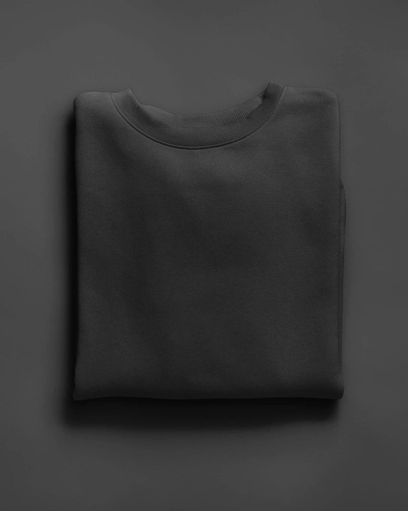 Drop Shoulder Sweatshirt: Jett Black