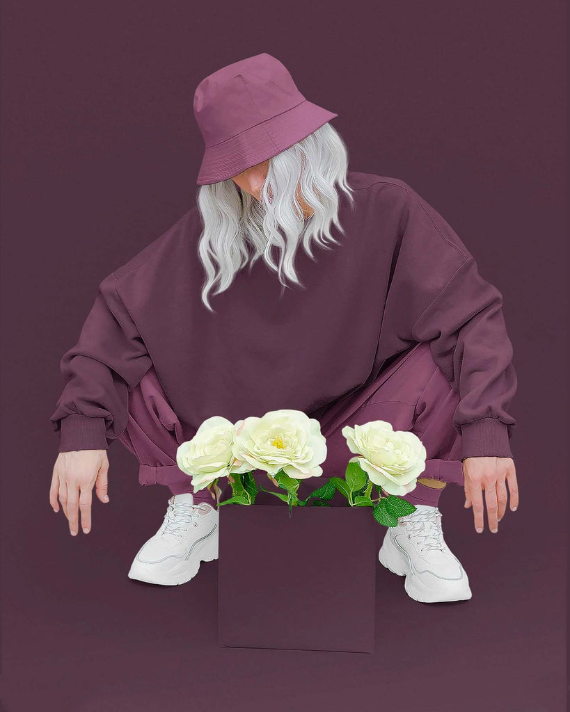 My Man's Drop Shoulder Sweatshirt: The Wine
