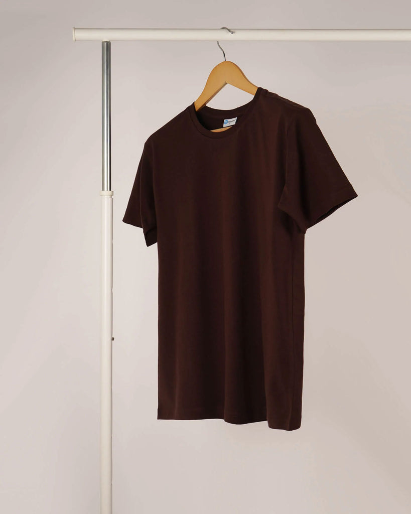 Melangebox Half Sleeves Crew Neck: Chocolate