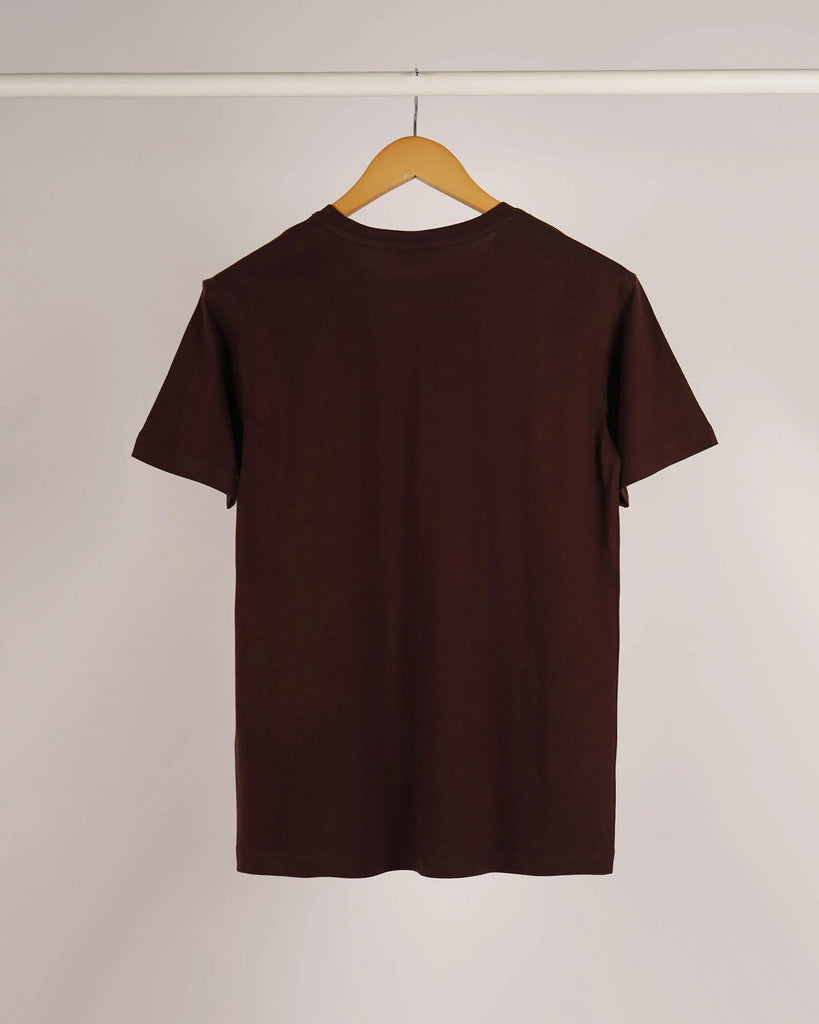 Melangebox Half Sleeves Crew Neck: Chocolate