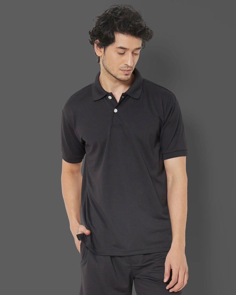 Melangebox Active Polo : Jet Black