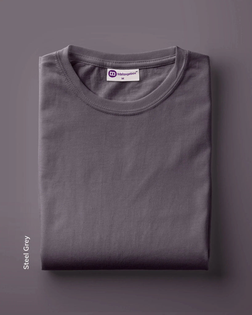 Solid Pack of 7: Half Sleeves Crew Neck