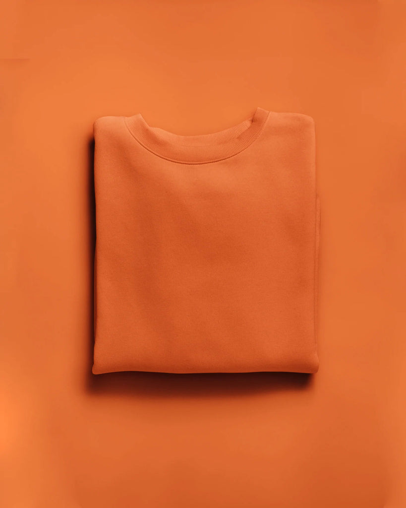Drop Shoulder Sweatshirt: Orange