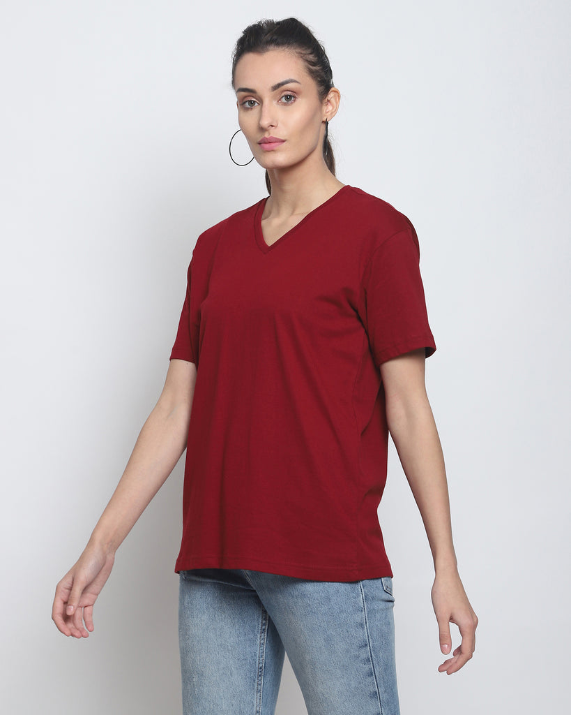 My Man's V Neck: The Maroon