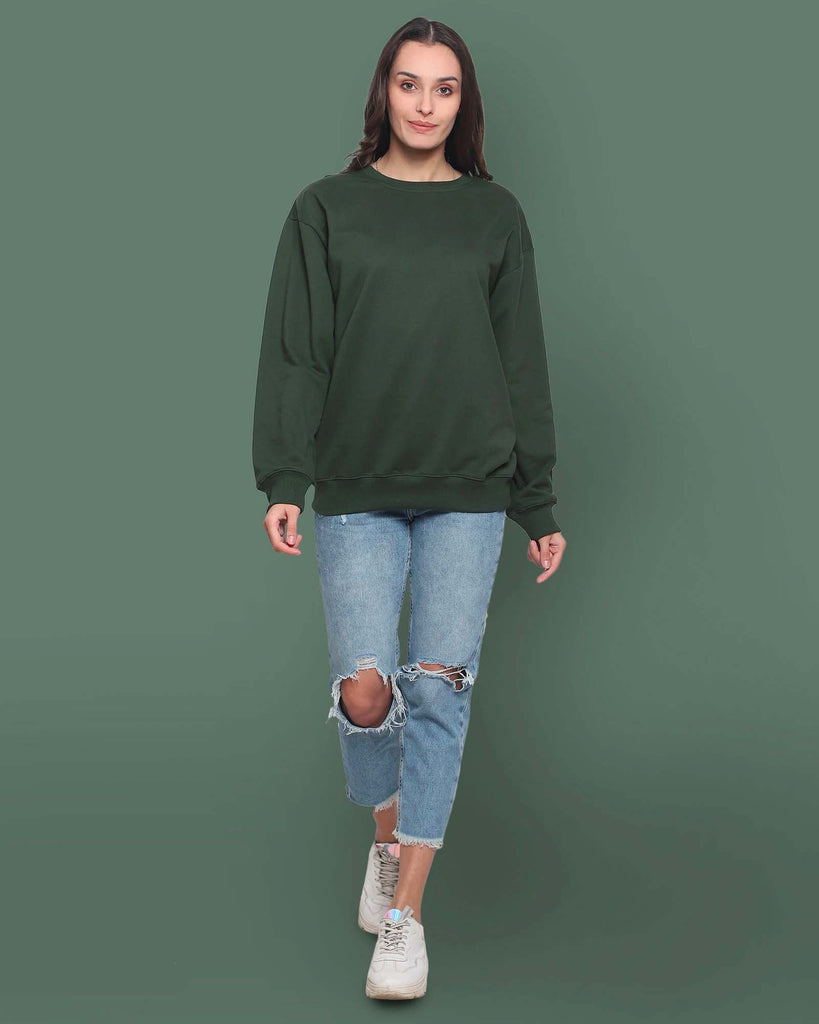 My Man's Drop Shoulder Sweatshirt 2.0: Military Green