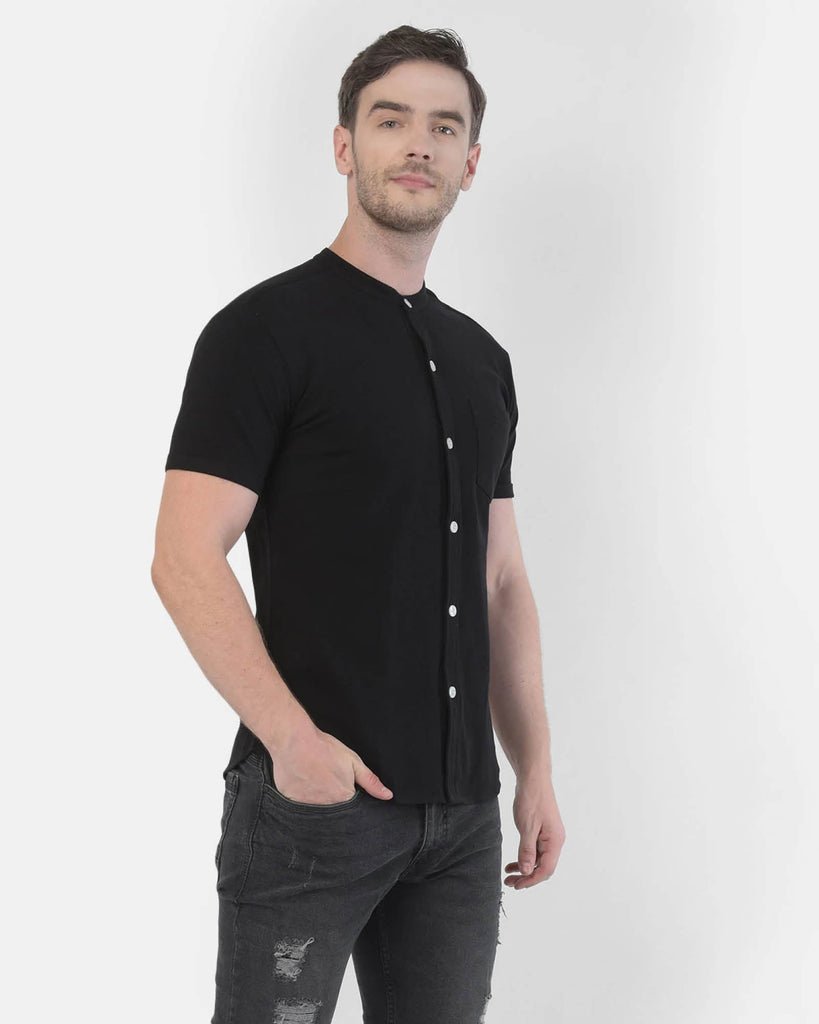 Melangebox Melange Original Pique Shirt: Black