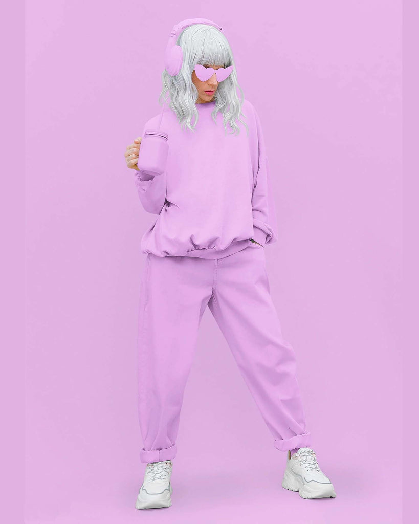 My Man's Drop Shoulder Sweatshirt: Mauve Purple