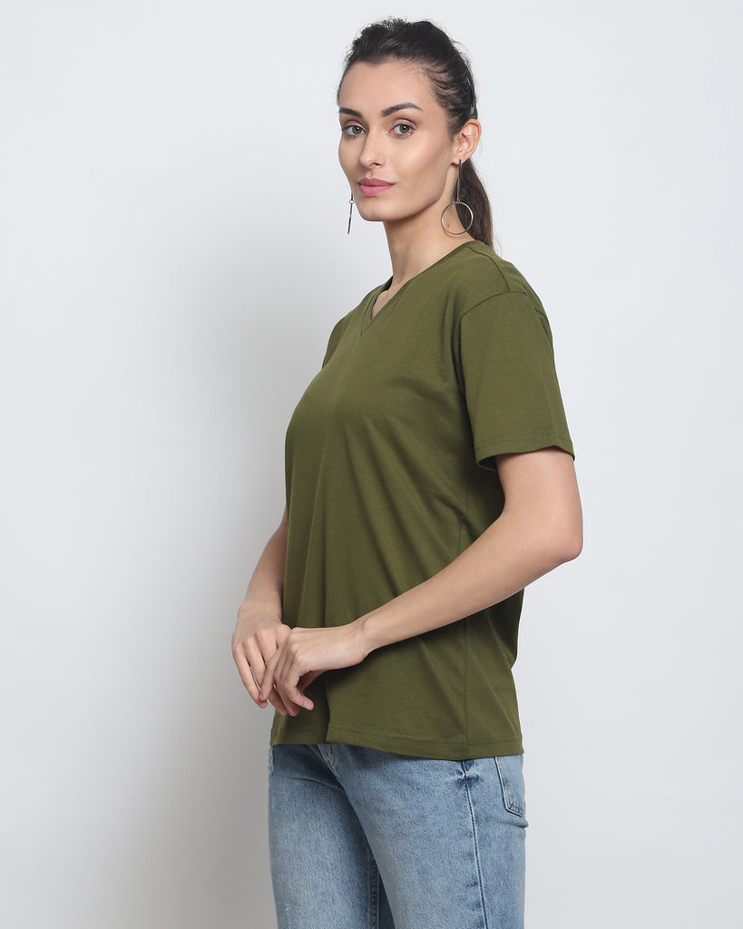 My Man's V Neck: The Olive Green
