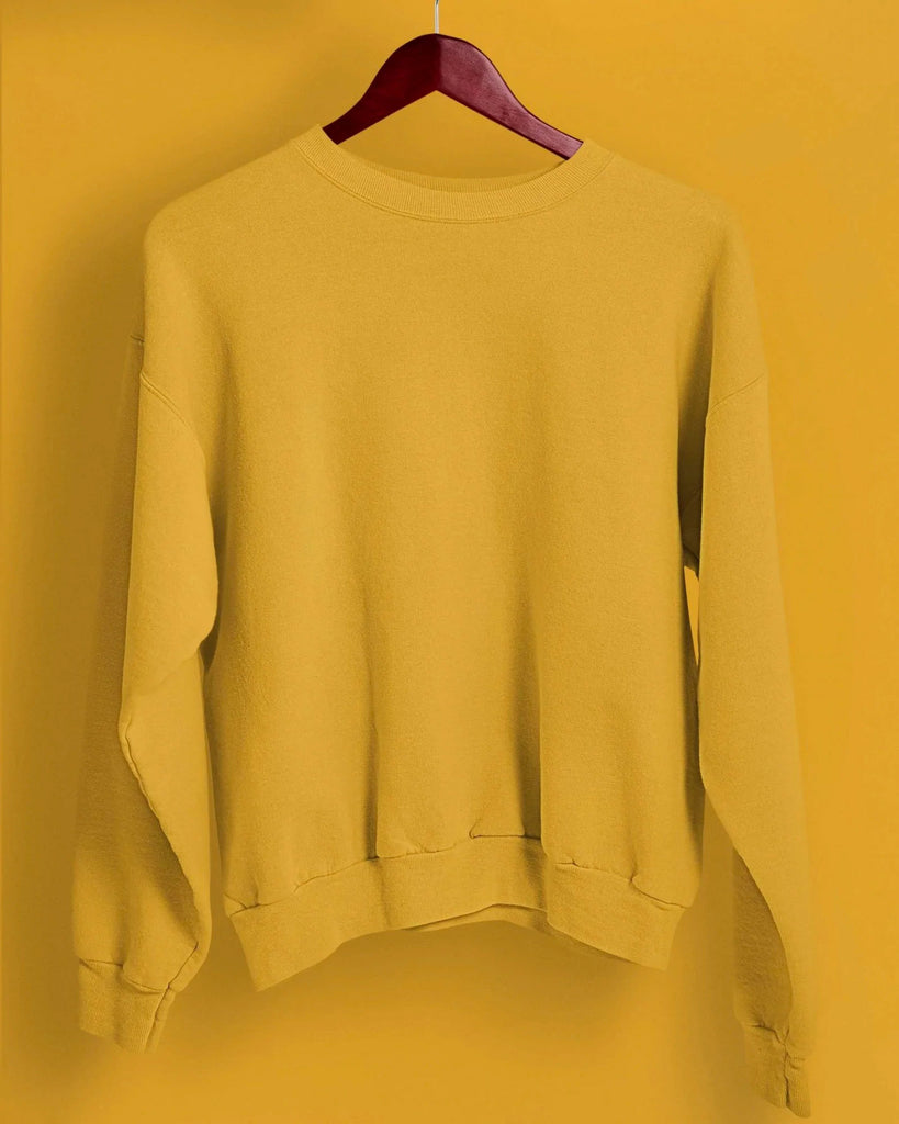 Melangebox Drop Shoulder Sweatshirt: Mustard