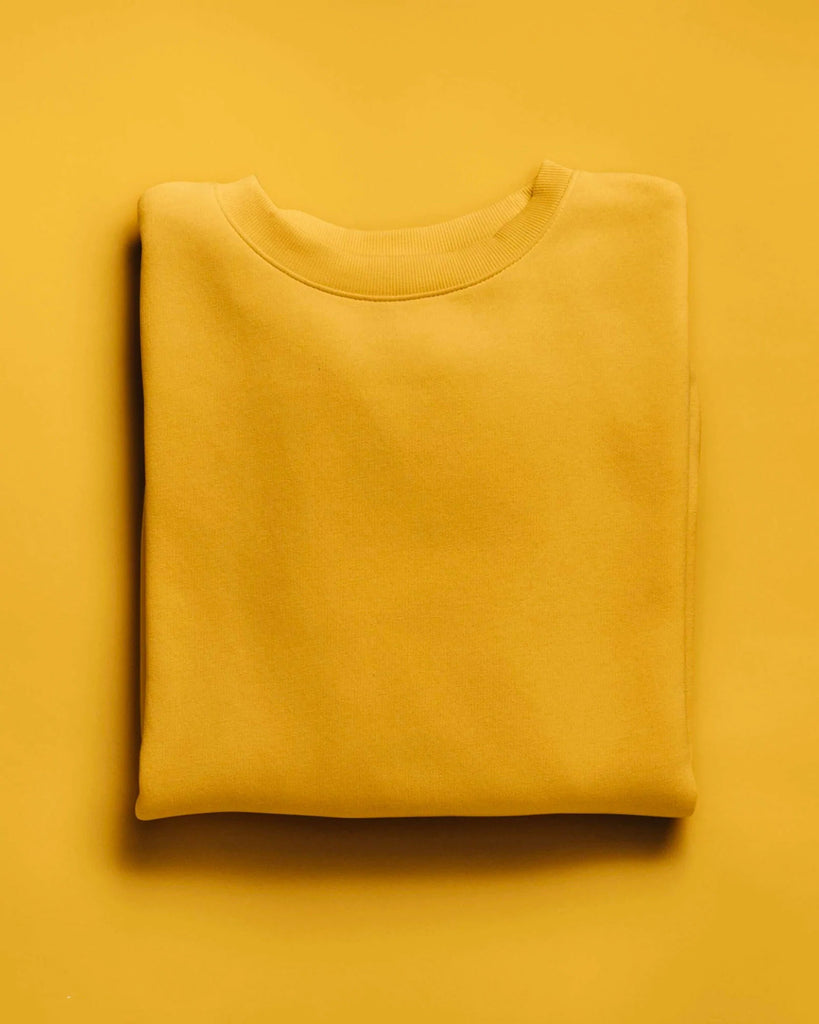 Melangebox Drop Shoulder Sweatshirt: Mustard