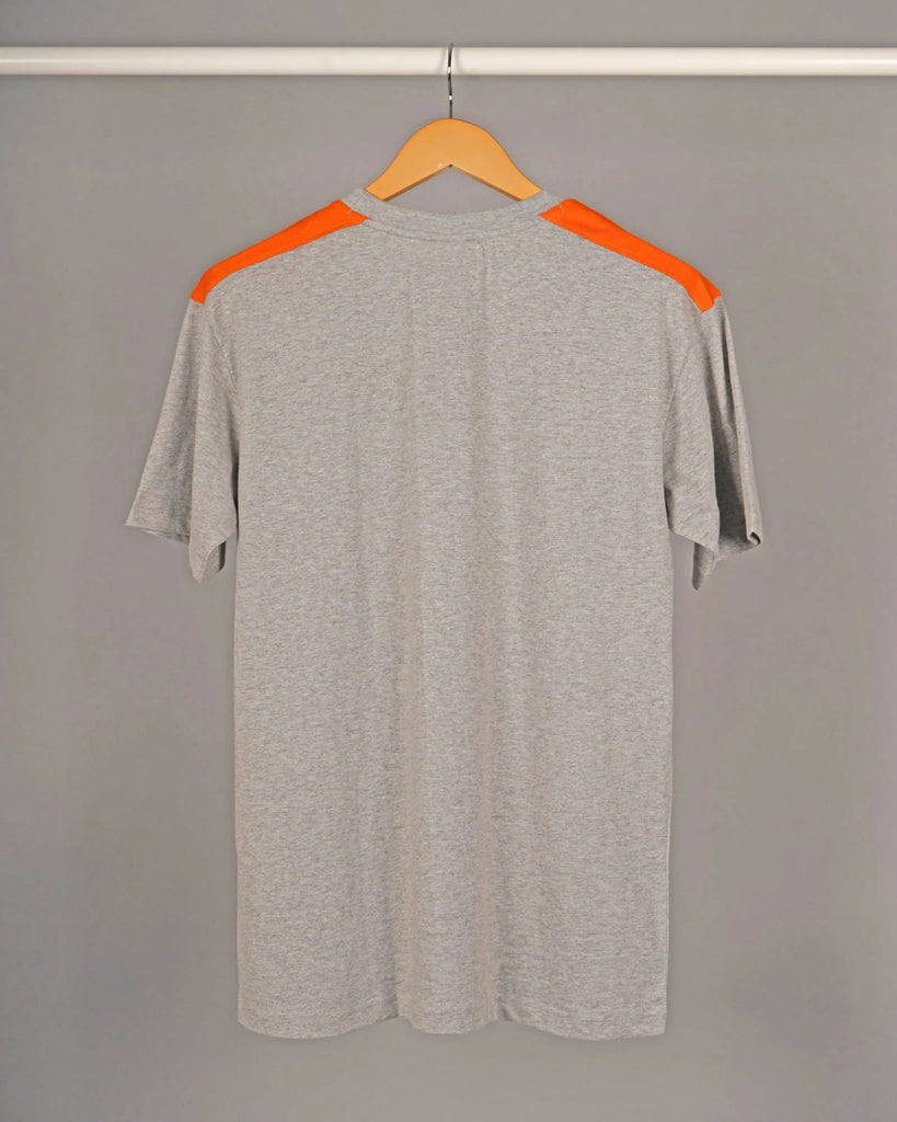 Melangebox Shoulder Panel: Grey & Orange