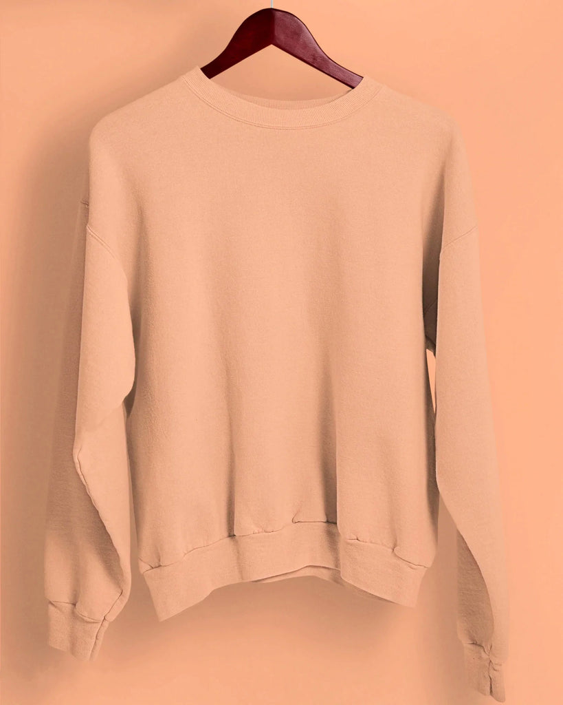 Melangebox Drop Shoulder Sweatshirt: Peach