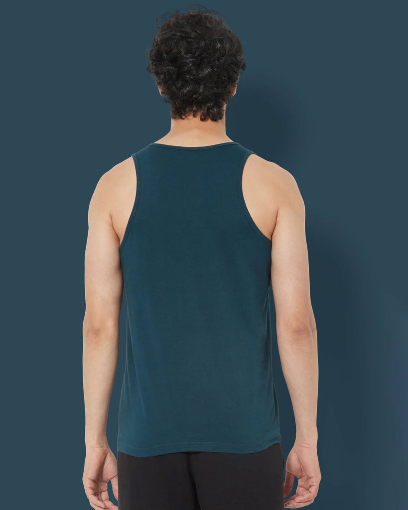 Melangebox Tank Top: Teal Blue