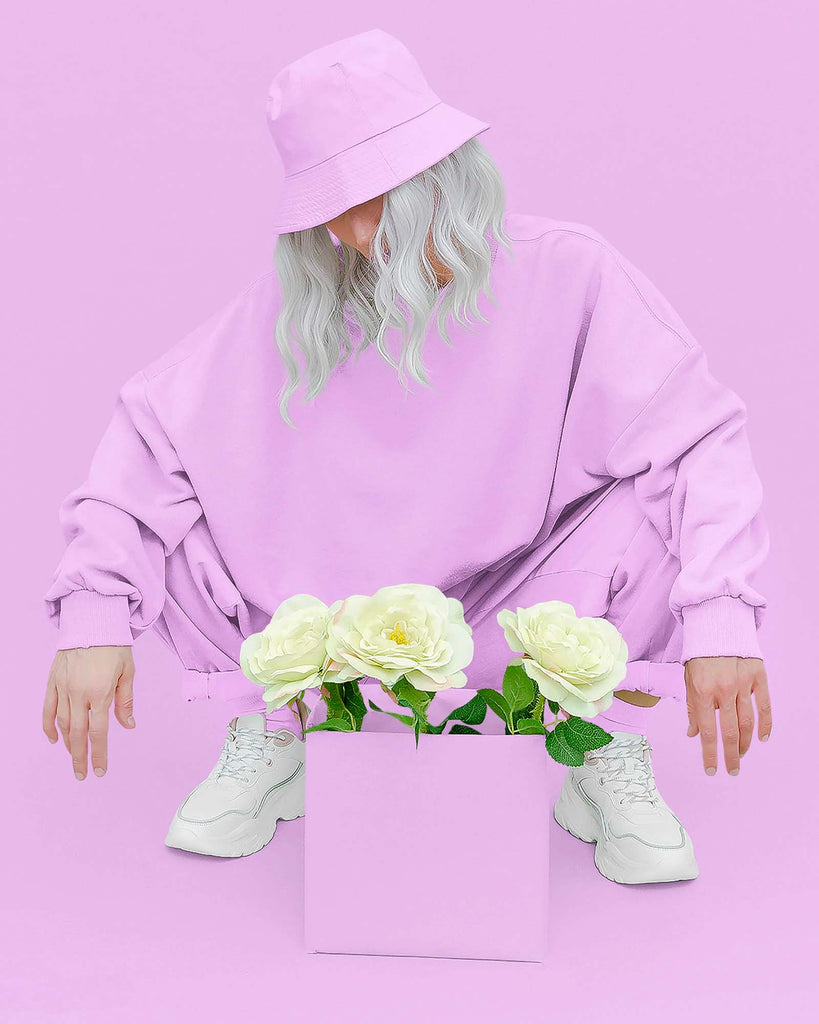 My Man's Drop Shoulder Sweatshirt: Mauve Purple
