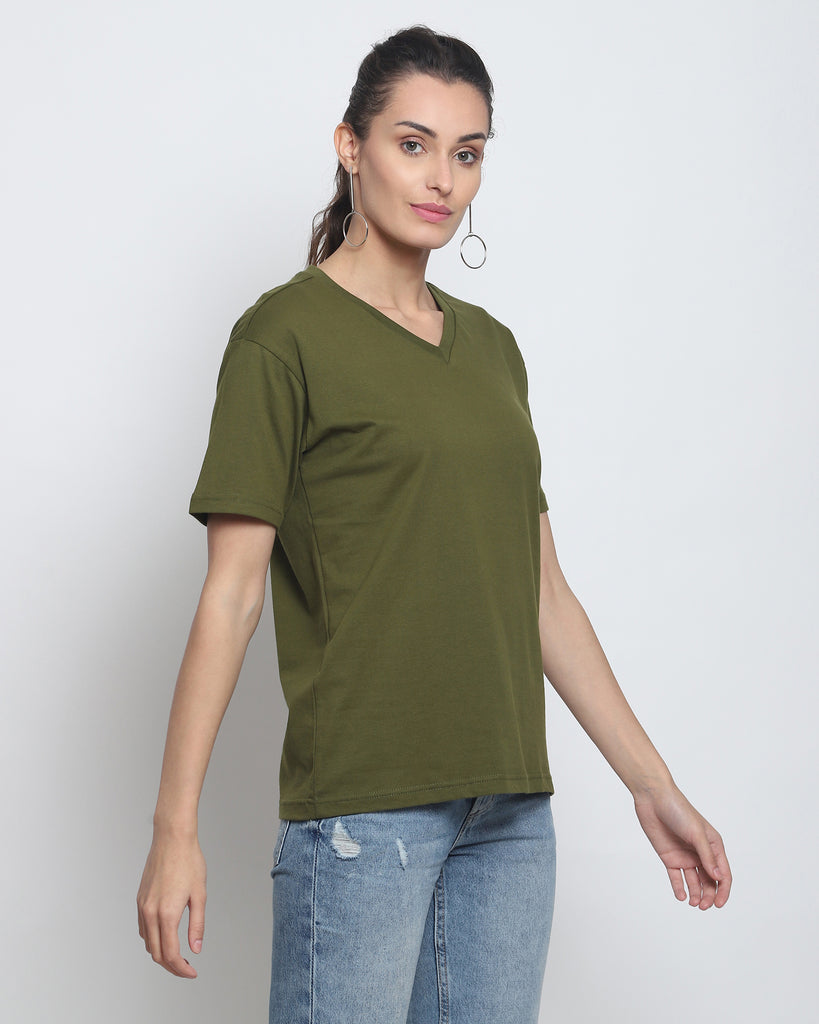 My Man's V Neck: The Olive Green