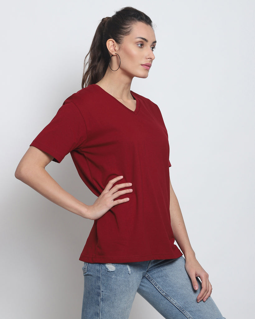 My Man's V Neck: The Maroon