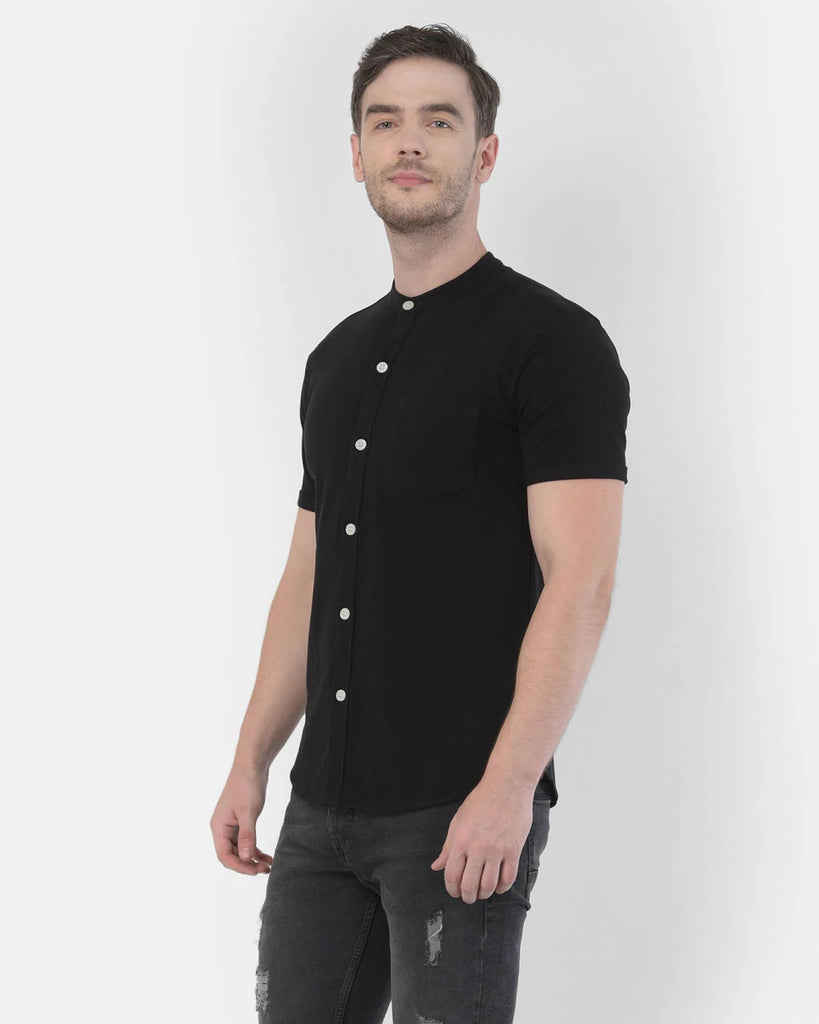 Melangebox Melange Original Pique Shirt: Black