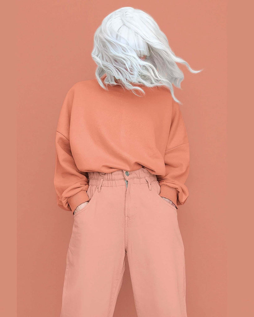 My Man's Drop Shoulder Sweatshirt: The Peach