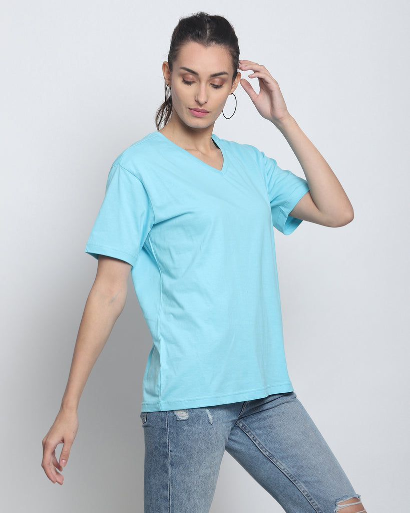 My Man's V Neck: The Aqua Blue