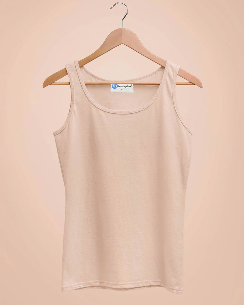 Melangebox Tank Top: Peach