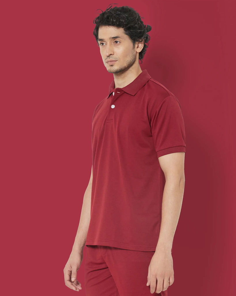 Melangebox Polo : Maroon Berry