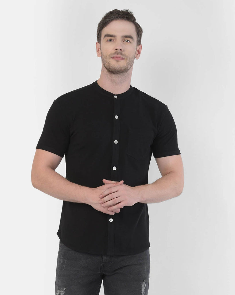 Melangebox Melange Original Pique Shirt: Black