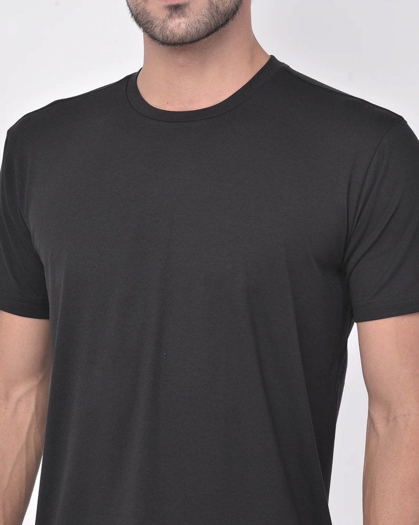 SupimaÂ® Modal Crew Tee: Black