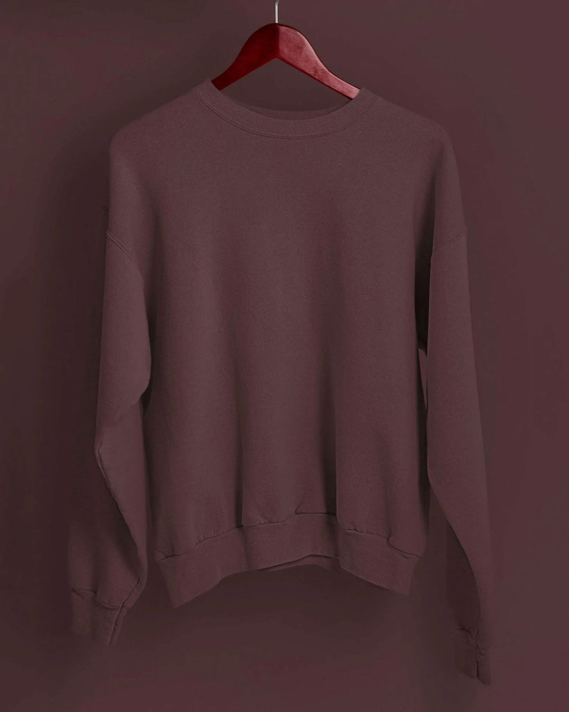 Melangebox Drop Shoulder Sweatshirt: Chocolate