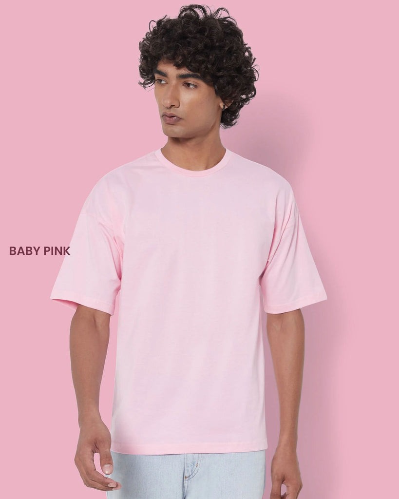 Melangebox Solid Pack of 7: Dropshoulder Crew Neck
