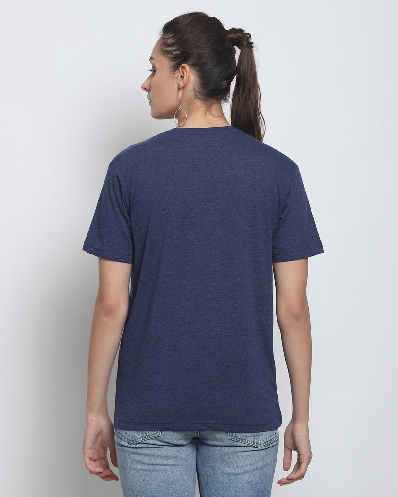 My Man's V Neck: Melange Navy Blue