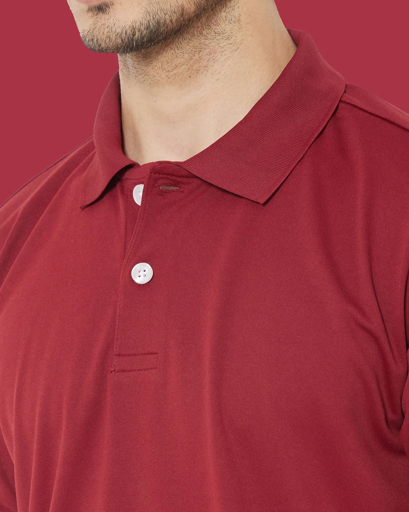 Melangebox Polo : Maroon Berry