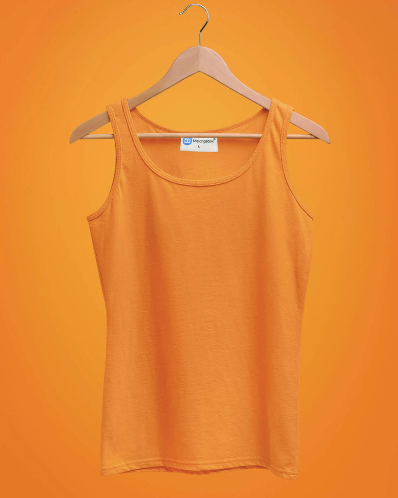 Melangebox Tank Top: Orange