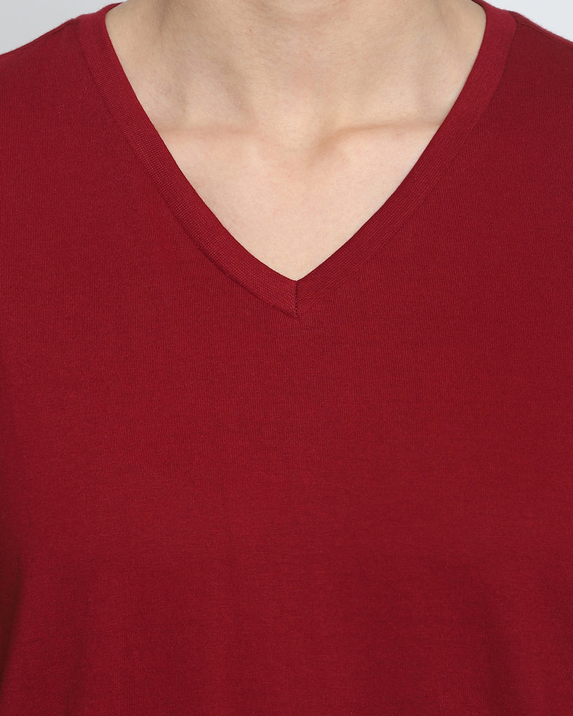 My Man's V Neck: The Maroon