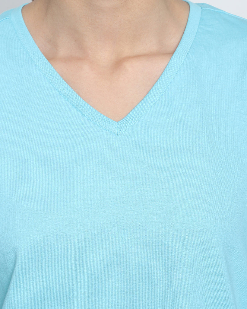 My Man's V Neck: The Aqua Blue
