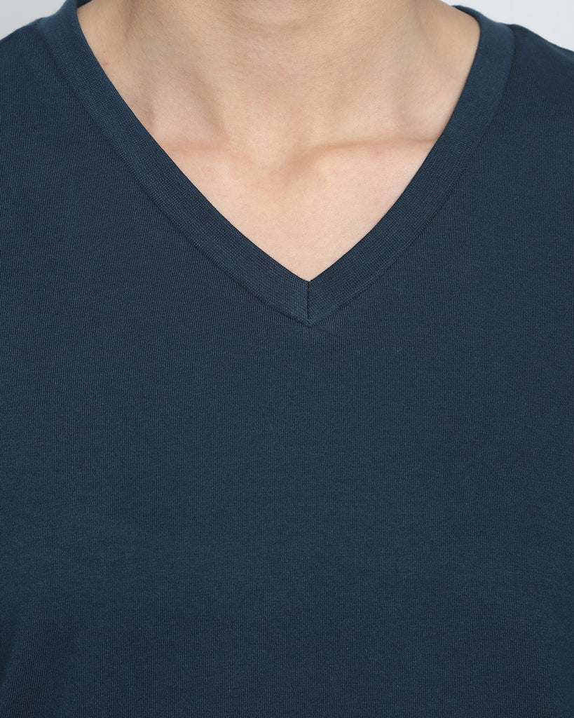 My Man's V Neck: The Teal Blue
