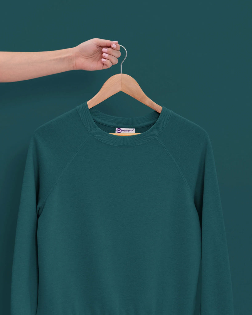 Melangebox HW Crew Sweatshirt: Deep Teal Blue