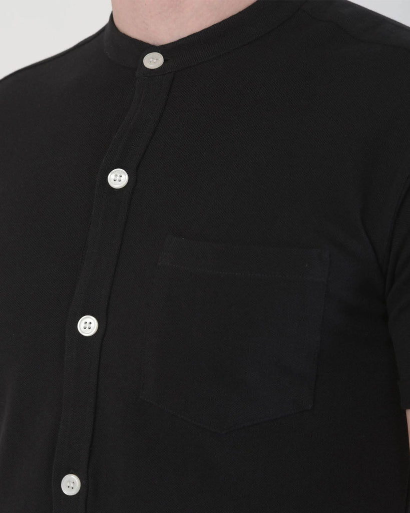 Melangebox Melange Original Pique Shirt: Black