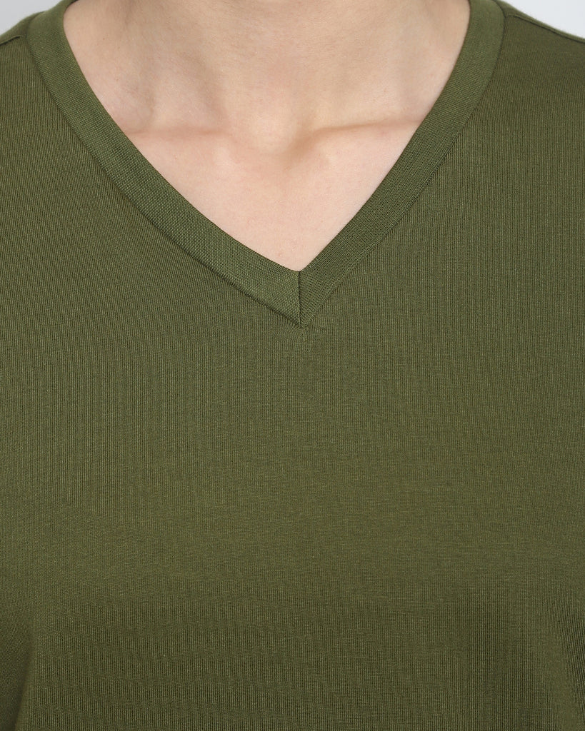 My Man's V Neck: The Olive Green