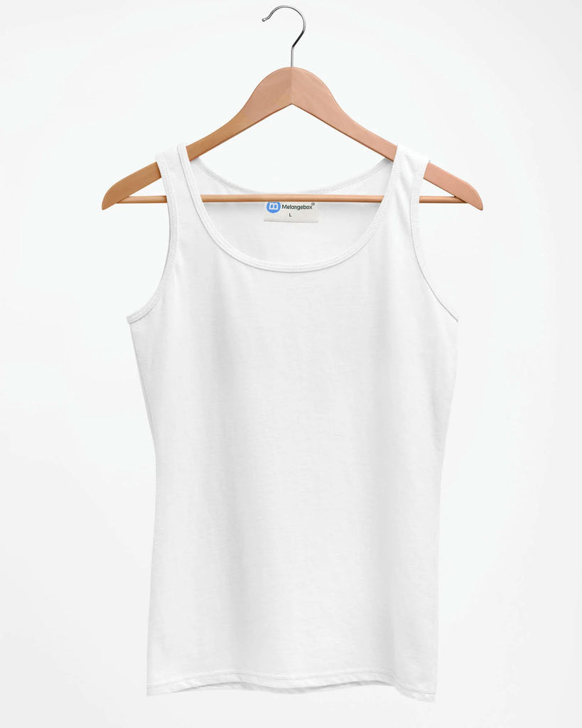 Melangebox Tank Top: White