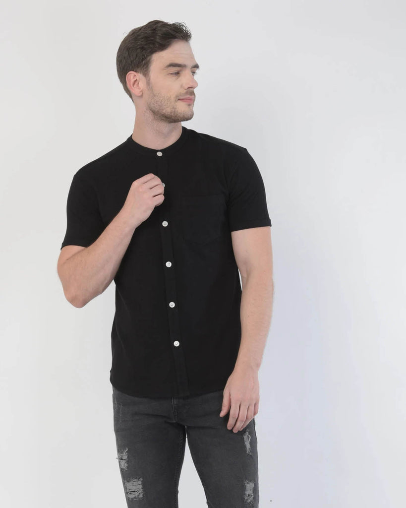 Melangebox Melange Original Pique Shirt: Black