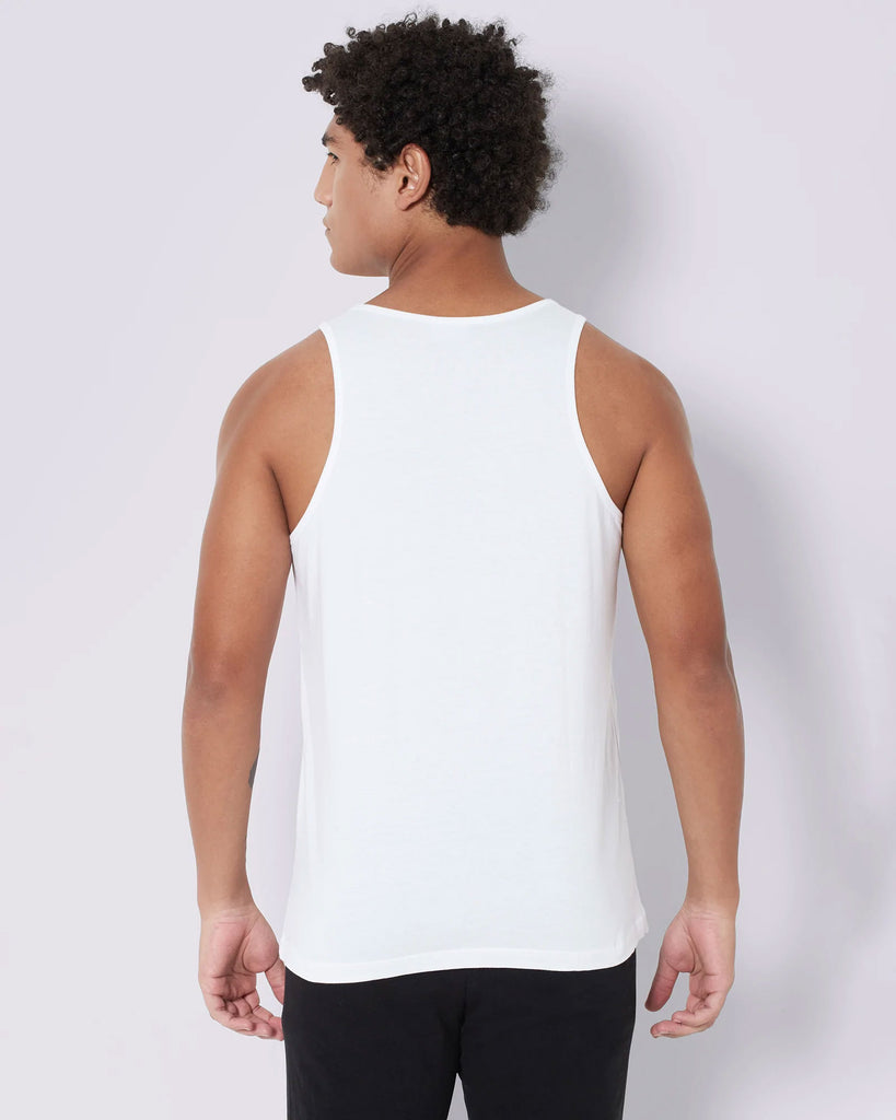 Melangebox Tank Top: White