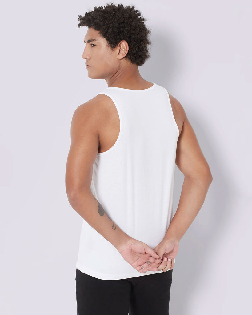 Melangebox Tank Top: White