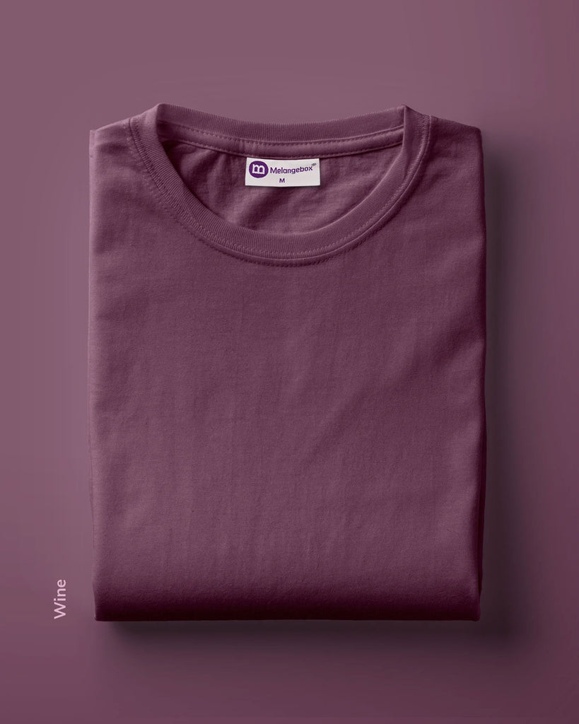 Melangebox Full Sleeves Crew Neck: Wine