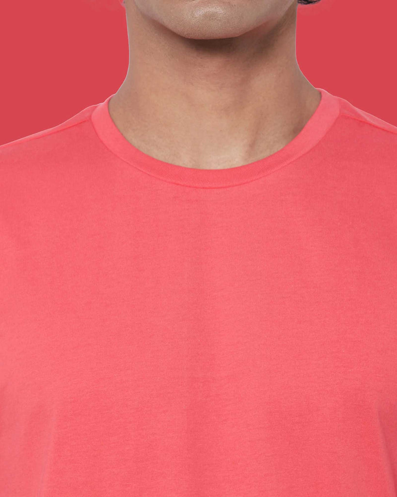 Melangebox Dropshoulder Crew Neck: Vermillion