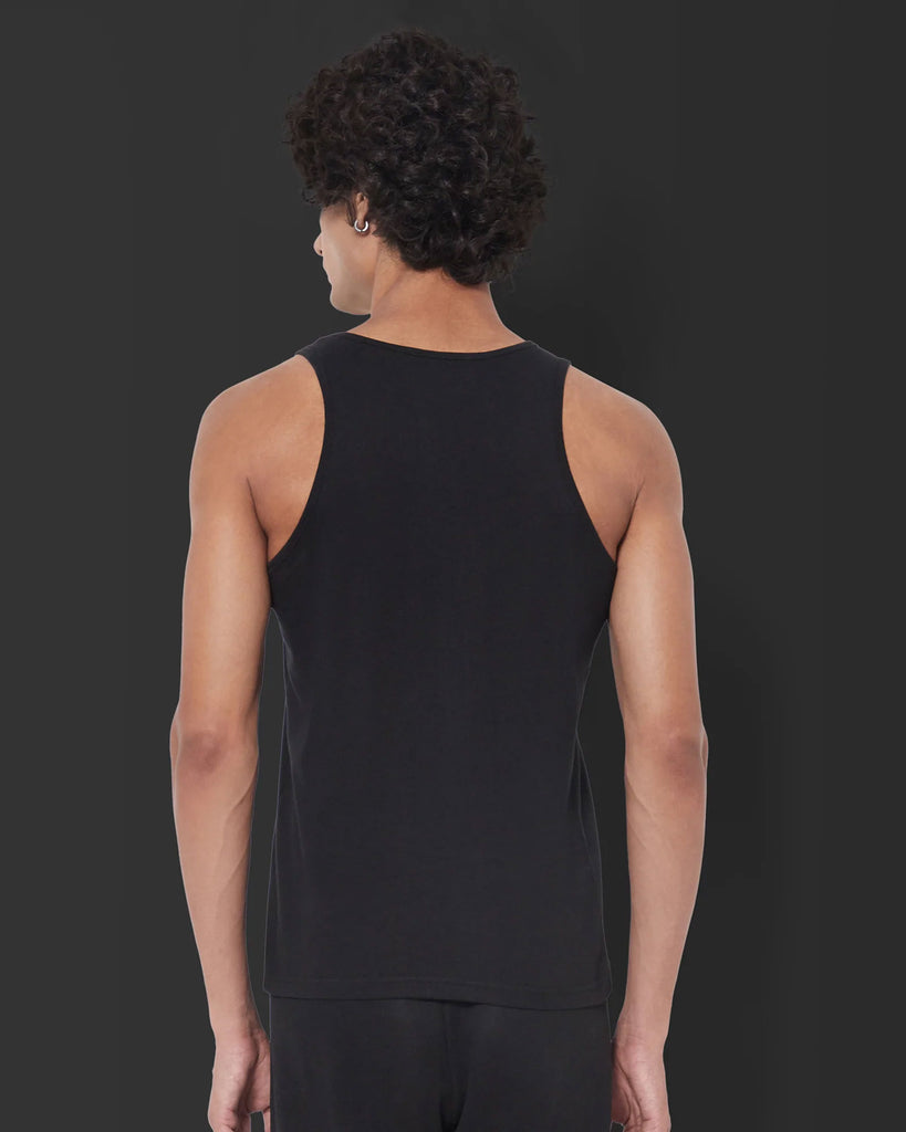 Melangebox Tank Top: Black