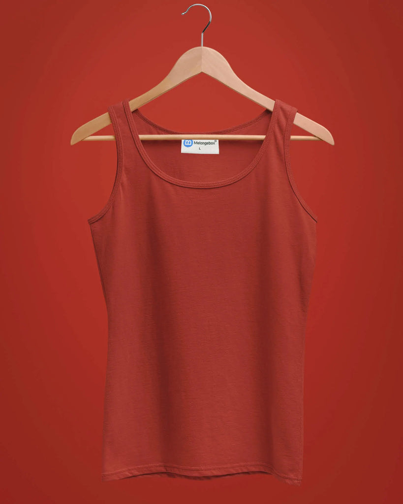 Melangebox Tank Top: Amber Rust